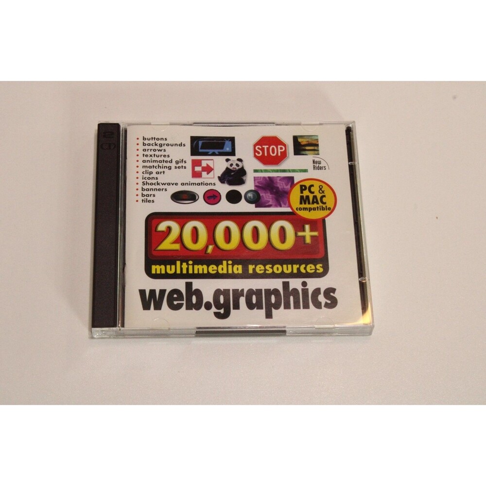 20,000+ Web Graphics Multimedia Resources PC MAC CD-ROM 1996 New Riders